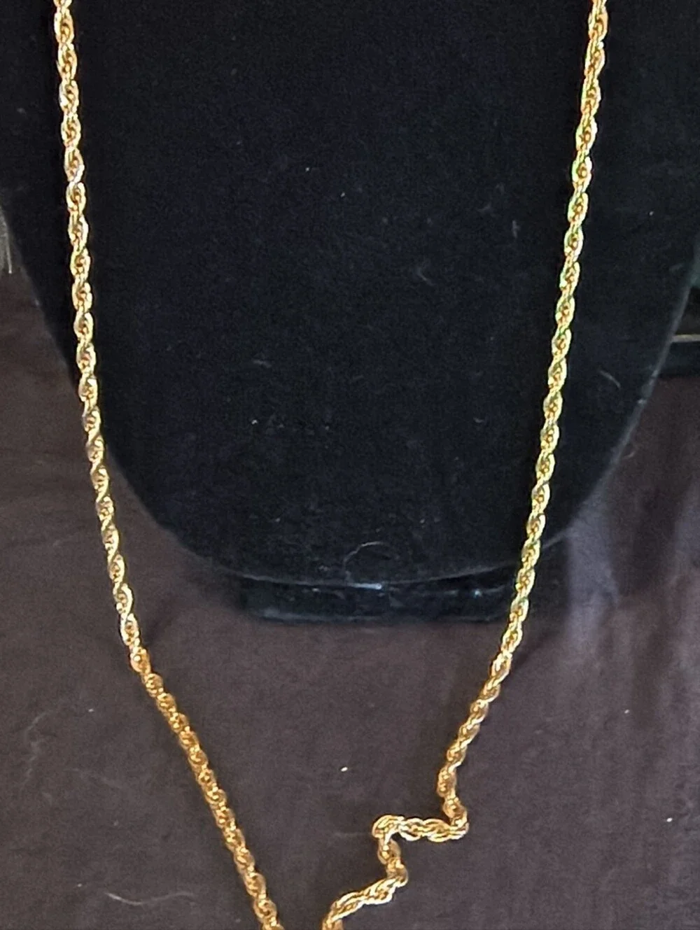 Vintage Napier Signed 50” Gold Tone Rope Chain Long Layering Necklace